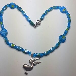 Necklace 18" Beachy blues
